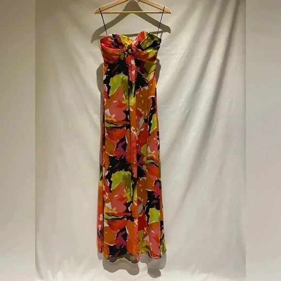 Trina Turk strapless silk dress, size 6 - Picture 1 of 13